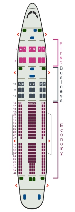 Airbus A300 600 Sitzplan