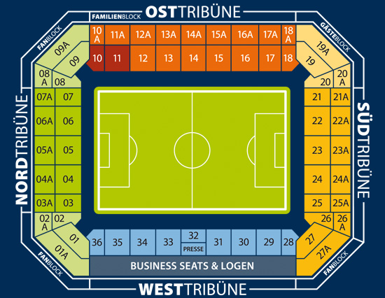 DKB-Arena Rostock Sitzplan