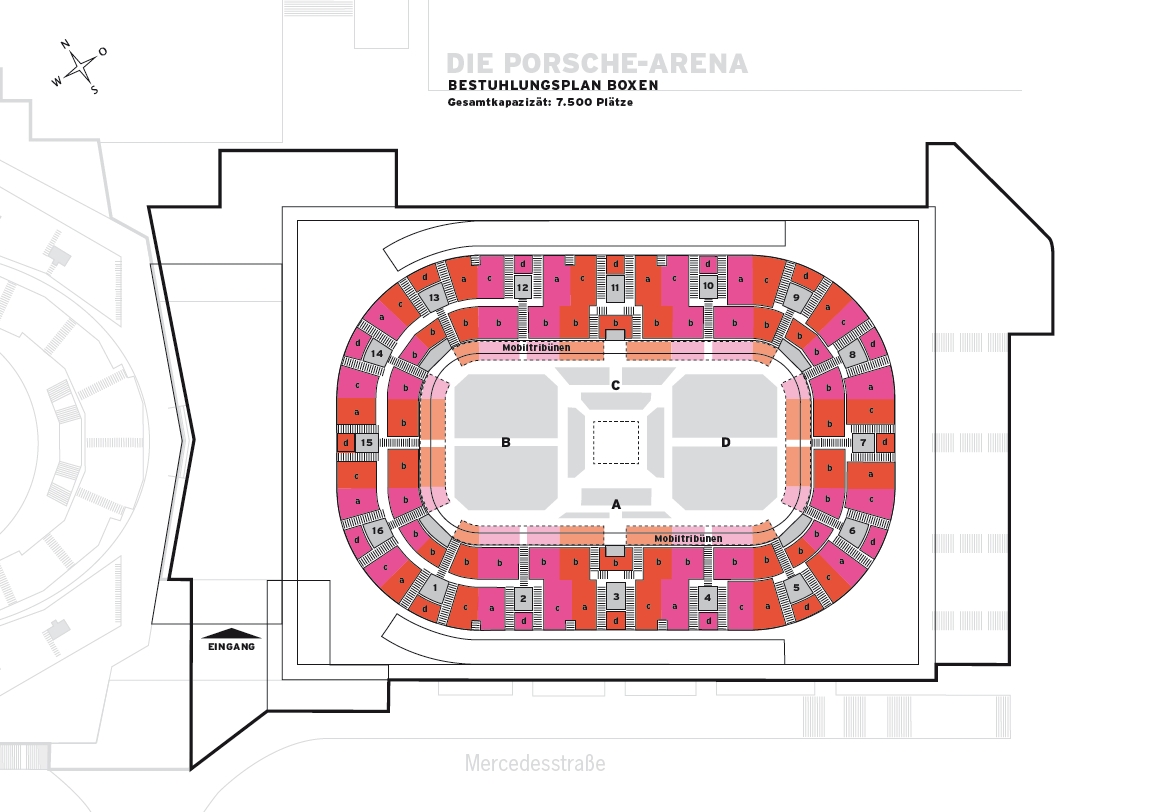Porsche-Arena Sitzplan Boxen