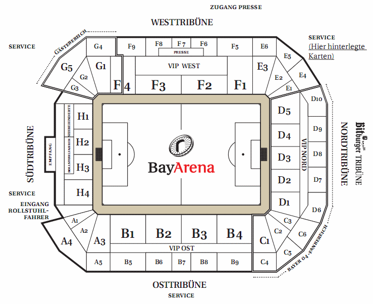 Leverkusen Sitzplan