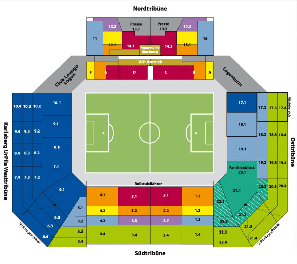 Fritz-Walter-Stadion Sitzplan