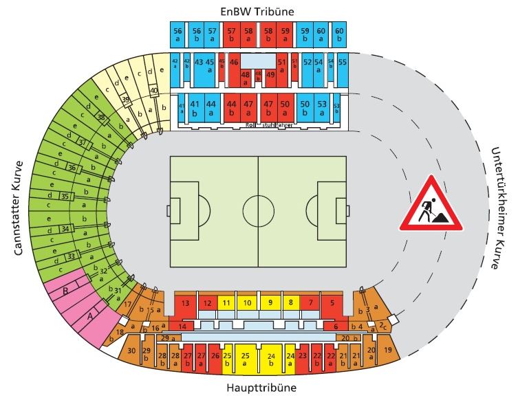 Construction: Mercedes-benz Arena (gottlieb-daimler Stadion 