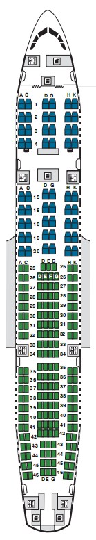 Airbus A300 600 Sitzplan