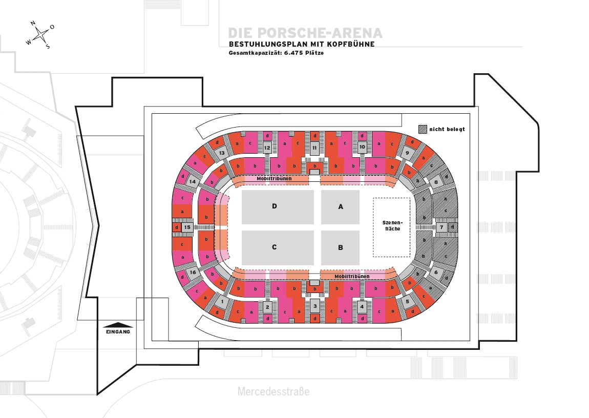 Porsche-Arena Sitzplan Kopfbühne
