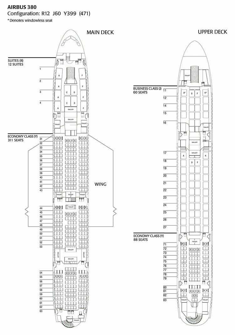 Airbus A380 800 Sitzplan