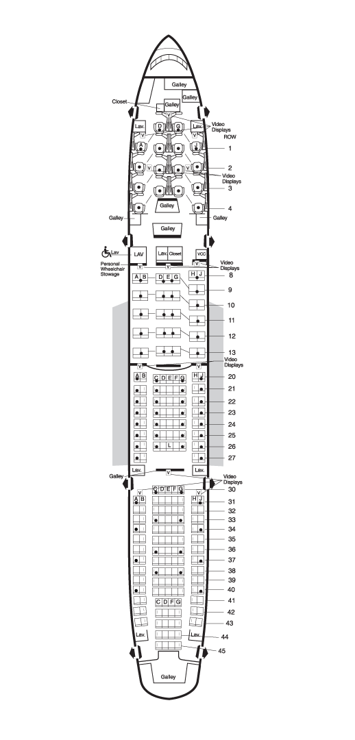 Sitzplan Boeing 777-400