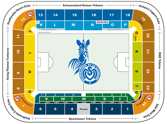 Schauinsland-Reisen-Arena Duisburg Sitzplan