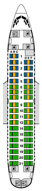 Boeing 737-500 Sitzplan