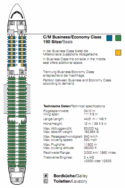 Airbus A321 200 Sitzplan