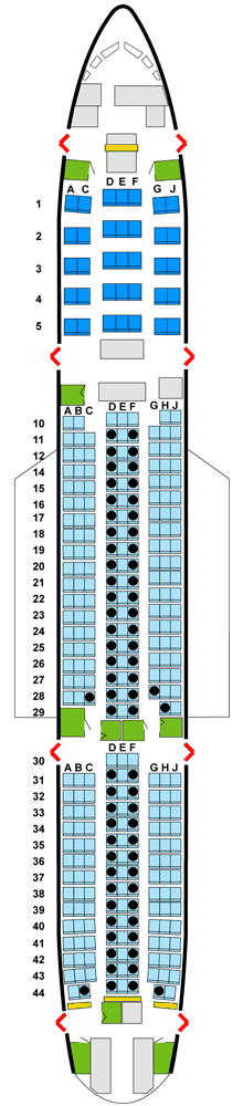 Sitzplan Boeing 777-400